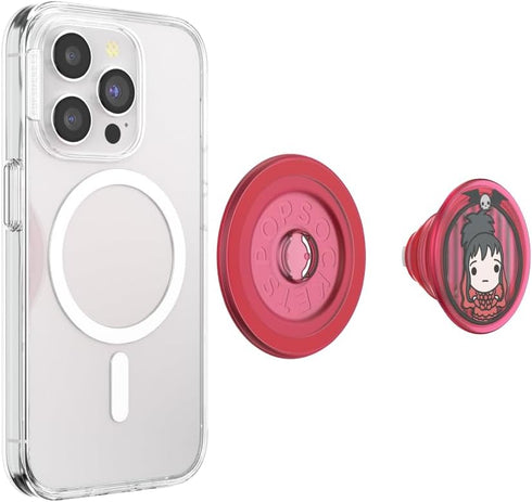 PopSockets Round Phone Grip - Lydia Deetz, Compatible with MagSafe, Adapter Ring Included, Wireless Charging Compatible