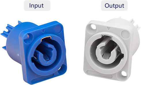 Powercon Connector Input and Output 2 Set, Suitable for Nac3fca Power Connector Plug, Female Jack to Male Powercon