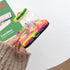 Lanyard Case with Strap and Wrist Band for iPhone 13 Pro Max, Unique Cute Kawaii Colorful Painting Flowers Design