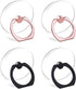 Cell Phone Ring Holder Stand Transparent Finger Grip Loop 360 Degree Rotation (2 Rose Gold 2 Black, Round)