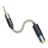 GUCraftsman 3.5mm Stereo Male to 4.4mm Balanced Female Portable Headphone Adapter Cable, 6N Single Crystal Silver for