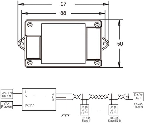 RS-485 Repeater, Industrial Grade Amplifier Isolated Converter for Attendance Machine, IC Card Charging System