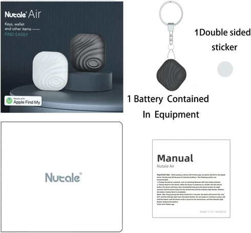 Air Key Finder Tag Coffee - Bluetooth Smart Key Tracker Tag for iOS, Keep Track of Important Items
