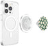 Retro 60s Flower Vintage Floral Pattern Sage Green Groovy PopSockets MagSafe PopGrip for iPhone