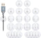 OHill Desk Cable Management, 16 Pack White Self Adhesive Cord Holder Clips for Home Office