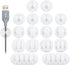 OHill Desk Cable Management, 16 Pack White Self Adhesive Cord Holder Clips for Home Office