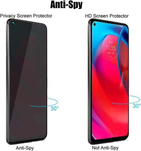 (3+3) For Motorola Moto G Stylus 5G (2021) (3 Pack) Anti Spy Private Tempered Glass Film Privacy Screen Protector and