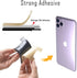 SHANSHUI Phone Wallet, 6 Pack Card Holder for Back of Phone Double Silicone Credit Business Card Sleeve Pocket Compatible for iPhone and Every Smartphones