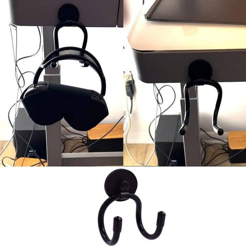 Adjustable Magnetic Headset Holder (up to 1 kg/2 lbs) - Perfect for Gaming & Computer Headphones - No Headsets Included.