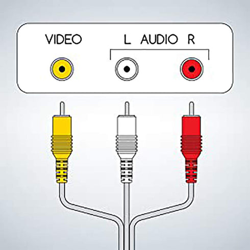 SatelliteSale 3 Male to 3 Male RCA Audio Video AV Composite Cable, Universal Wire PVC Black Cord, 3 feet