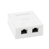VCELINK RJ45 Surface Mount Box Shielded 2-Port, Compatible with UTP Cat6/Cat5e/Cat5 Network Cables, 5-Pack, White