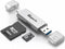 CYBORIS Micro SD Card Reader, USB 3.0 USB-C Memory Card Reader, Aluminum Multi 2-in-1 External SD Card Adapter for