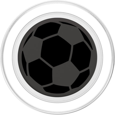 Gray Black Soccer Ball PopSockets PopGrip for MagSafe