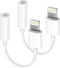 Apple MFi Certified 2 Pack Lightning to 3.5 mm Headphone Jack Adapter for iPhone 14/13/12/11/XR/XS/8/7/iPad.