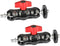 CAMVATE Universal Magic Arm with Dual Ball Heads, 2 Pieces (Red)