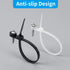 XINGO 100PCS 8 inch Zip Ties with Screw Hole, Heavy Duty Nylon Cable Tie for Indoor & Outdoor