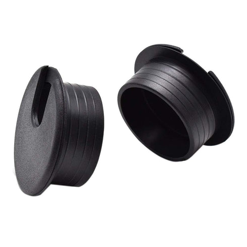 1-1/2 Inch Black Wire Grommets and Cable Ties Kit, ABS Plastic Desk Hole Cover Cord Organizer (2pcs Grommets + 6pcs