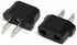 ANRANK E-U4113619AK European to USA American Outlet Plug Adapter, Black, 2-Pack