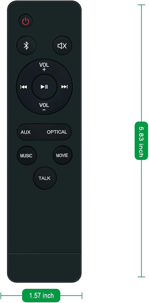 ECONTROLLY 100015716 100015716 36" 2.1 Replace Sound Bar Remote Control Compatible with Onn Channel Soundbar Speaker