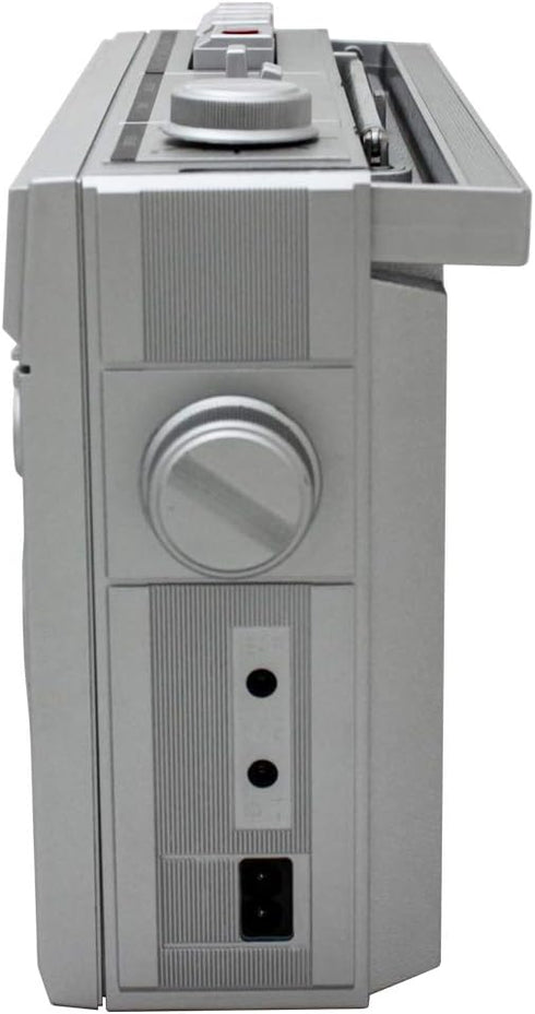 HANNLOMAX HX-601K Portable AM/FM Radio Cassette Recorder with Bluetooth, Records from Built-in Mic or Radio, AC/DC