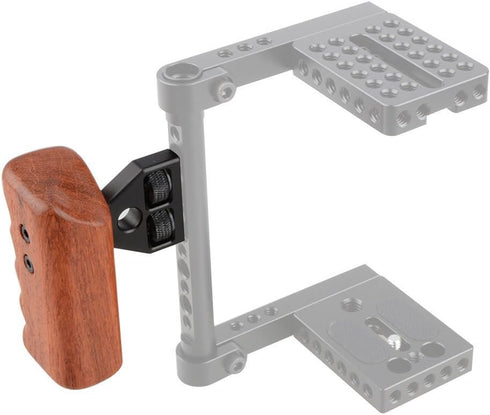 CAMVATE DSLR Wooden Handle Grip Mount Support for DV Video Cage Rig (Left Hand) - 1242
