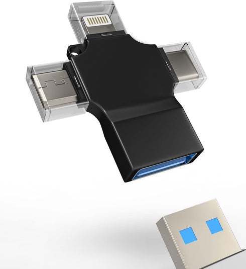 Lightning Male to USB Female OTG Adapter for iPhone 15 Pro Max 14 13 11 12 Xr X Xs 8 7 Plus, iPad, HUB
