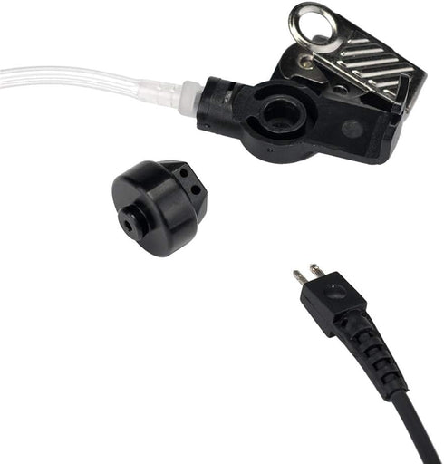 PTT Mic Covert Acoustic Tube Earpiece Headset for Motorola Radio BPR40, CP200, CLS1100, CLS1410, and More