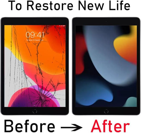A1893 A1954 Screen Replacement Kit for iPad 6 (6th Gen) - Digitizer Touch Glass 9.7 inch 2018 with Home Button