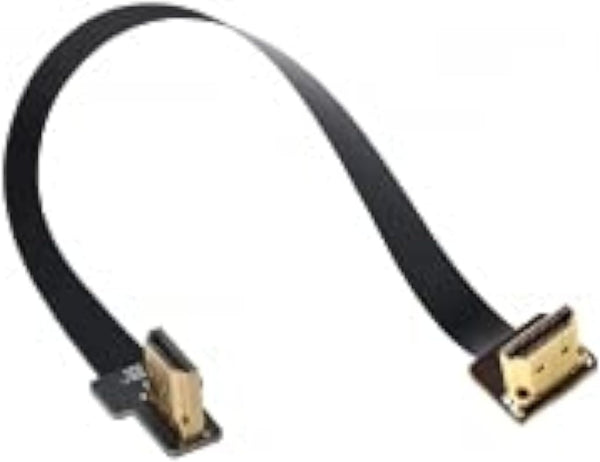 NFHK CYFPV Dual 90 Degree Right-Up Angled HDMI Type A Male to Male Cable for FPV HDTV Multicopter Aerial Photography