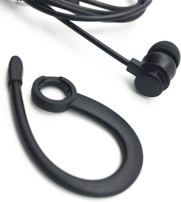 Single Side Earphone: In-Ear Stereo to Mono Earbuds, 3.5mm Plug, Ear Hook Earpiece, Compatible with Android & MP3