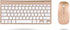 Keyboard Mouse Combo, 2.4GHz Slim Waterproof Keyboard and Mouse Kit for Desktop, Computer, PC(Gold)