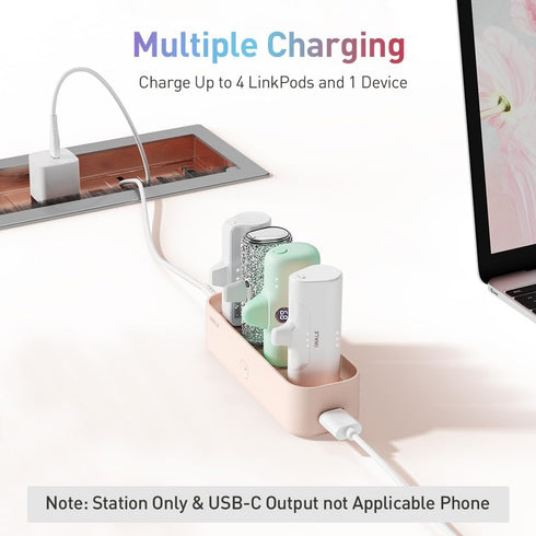 iWALK LinkPod Station Portable Charger 4500mAh, 4800mAh, 5000mAh Power Bank for iPhone Charging Station (Station Only)