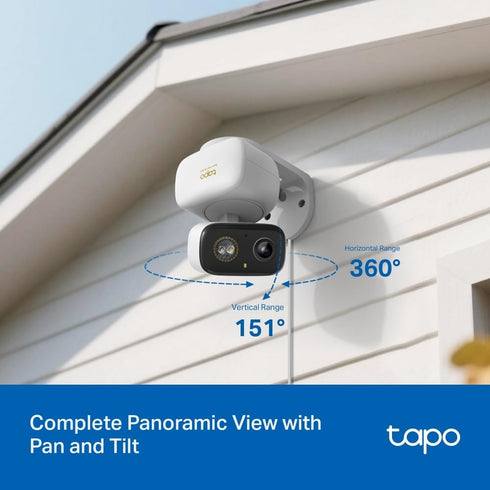 Tapo 3K 5MP 360 2.4 360 Pan/Tilt Indoor/Outdoor Security Camera, Free Person/Vehicle/Baby Cry Detect & Motion Track