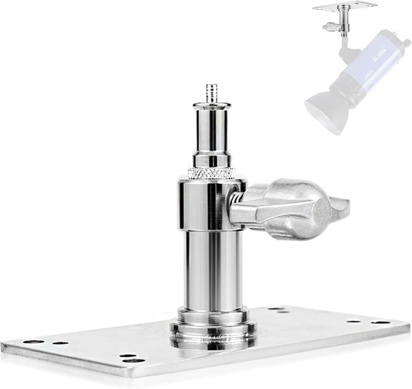 Meking Overhead Camera Wall Mount for Video Studio Lighting, 3.34 inch Baby Wall Plate with 1/4 and 3/8 Screw