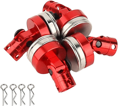 4PCS SCX10 4WD 1/10 RC Magnetic Body Post with Clips,Alloy Magnetic Stealth Invisible Body Shell Mount Column