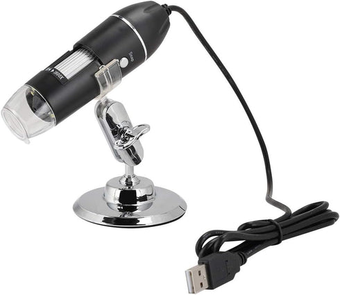 USB Microscope, 1600X Digital Electron Microscope USB Video Camera, 2MP with 8 LED, Macro Lens, High Speed DSP