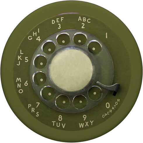 Rotary Phone Olive Green Retro Mid Century Vintage Dial PopSockets Standard PopGrip
