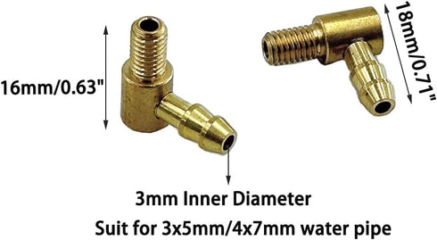 Gracilaria 2PCS Nozzle Nozzle 1) RC Boat Copper Water L Type Water Nipple Faucet Oil Fuel Inlet for RC Boat DIY Model