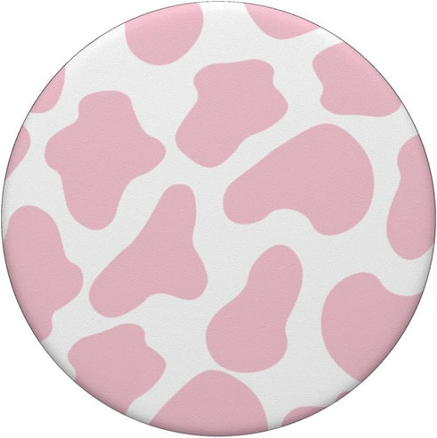 Cute Cow Print Aesthetic Pattern in Pastel Light Pink PopSockets Standard PopGrip