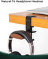 Walnut Headset Holder with Solid Metal, Adjustable Design for All Headphone Sizes - Compatible Headphone Hanger.