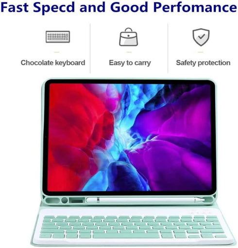 Keyboard Case for iPad 10th Generation (10.9" inch, 2022), Slim Folio Cover with Removable Detachable Bluetooth