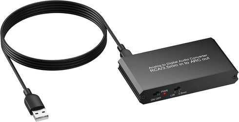 CAMWAY Analog to Digital Audio Converter - 3.5mm to ARC, RCA to ARC