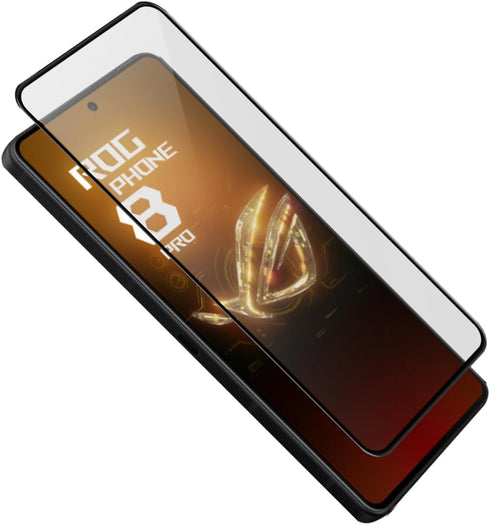 2Pcs Full Coverage Silk Anti-Scratch Tempered Glass Screen Protector for Rog Phone 8/8 PRO 6.78" Black