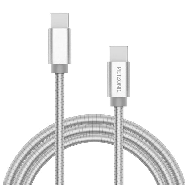 USB C Cable, Type C to Type C Metal Braided Charging Cable 3.3ft, PD 65W Fast Charge Data Sync Transfer Cord