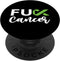 Cursive Fuck Non Hodgkin's Lymphoma Green Ribbon Cancer PopSockets PopGrip: Swappable Grip for Tablets & Phones