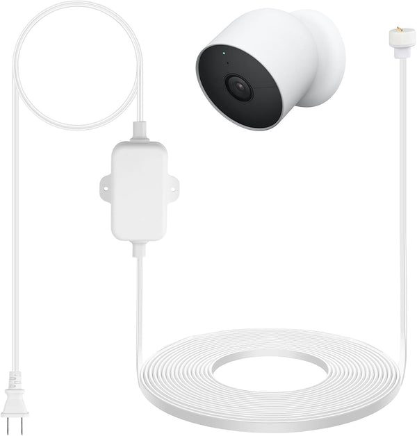 Power Cable Compatible with Google Nest Cam Outdoor or Indoor, 16.4 ft/5m 5V 2A Charging Cable for Nest Cam (Battery)