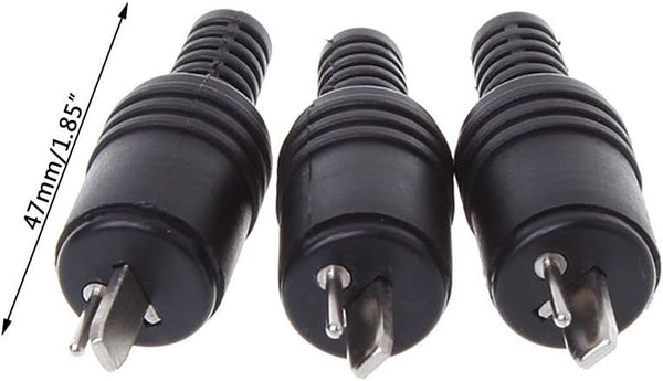 Kaasst 10PCS 2 Male HiFi Speaker Tools Power Signal Black Adapter Accessories DIN Plug Screw s Pin Connector