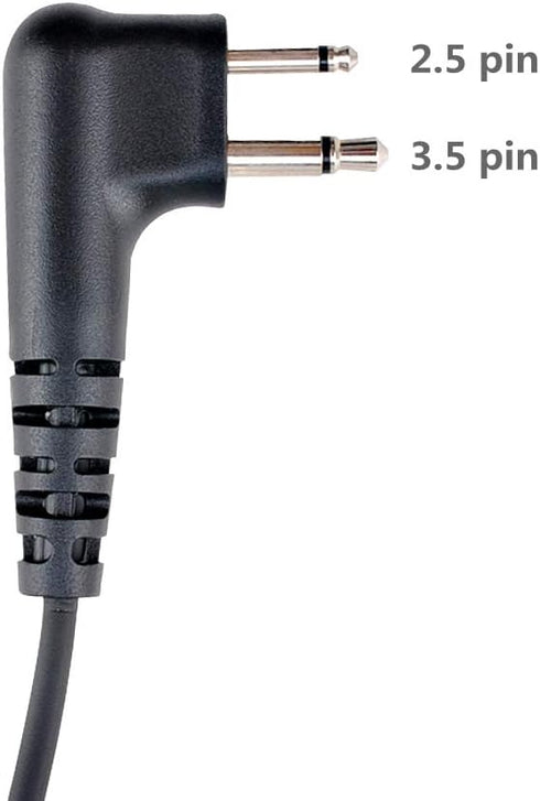 CP200 Earpiece Headset Compatible with Motorola Walkie Talkies CLS1110, CLS1413, CLS1450, GP88, RDM2070D, VL50, G Shape, PU Material, Black
