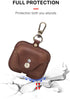 Hiram Leather Case Replacement for Airpods Pro 2019 - Crazy Horse Cowhide Leather Portable Travel Case (Brown)