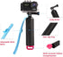 Floating Hand Grip Waterproof Selfie Stick Monopod for GoPro Hero 10, 9, 8, 7, Session, Fusion, Max, AKASO (Pink)